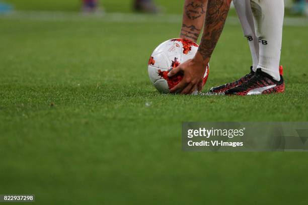 Ball stock grass, adidas during the UEFA WEURO 2017 Group B group stage match between Russia and Germany at the Galgenwaard Stadium on July 25, 2017...