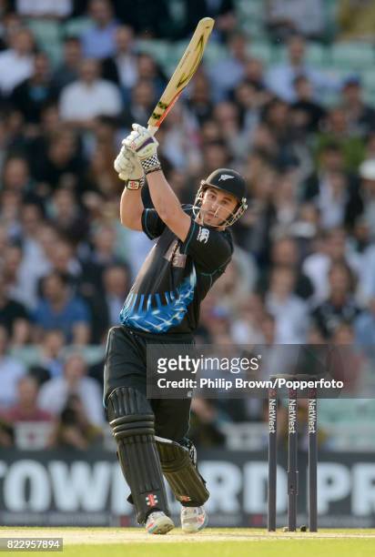 Hamish Rutherford batting for New Zealand during his innings of 62 runs in the 1st NatWest International Twenty20 match between England and New...