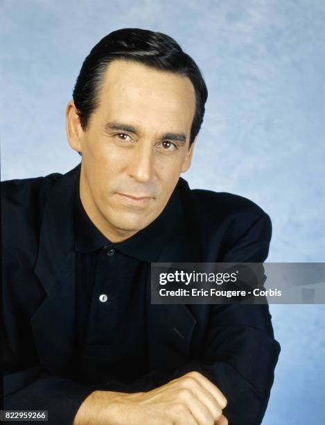 Presenter and Producer Thierry Ardisson poses during a portrait session in Paris, France on .