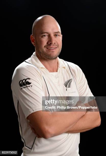 Peter Fulton of New Zealand poses for the camera during the New Zealand Cricket Headshots photo session before the Test series against England at...