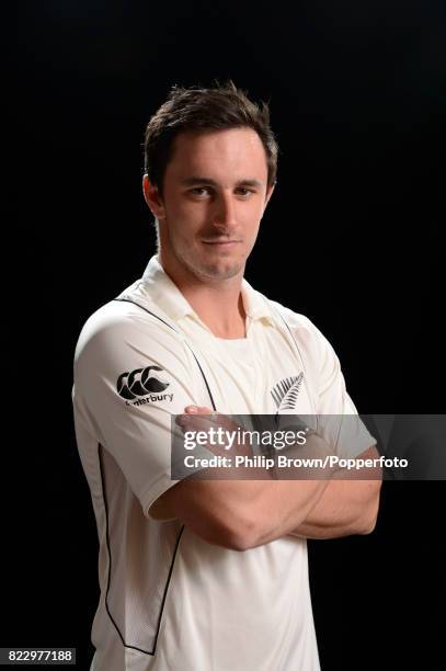 Hamish Rutherford of New Zealand poses for the camera during the New Zealand Cricket Headshots photo session before the Test series against England...