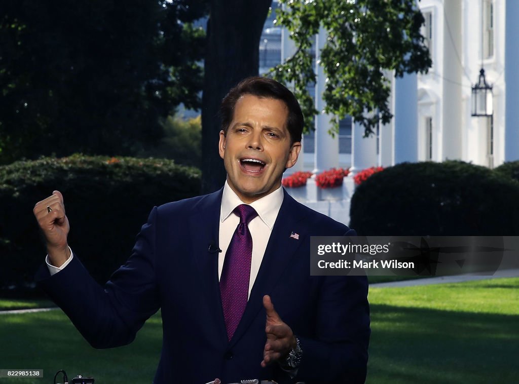 White House Communications Director Anthony Scaramucci Interviewed By Television Reporter At The White House