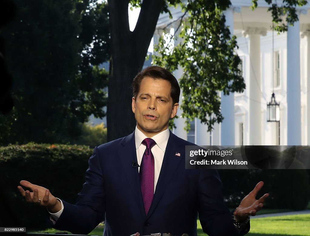 White House Communications Director Anthony Scaramucci Interviewed By Television Reporter At The White House