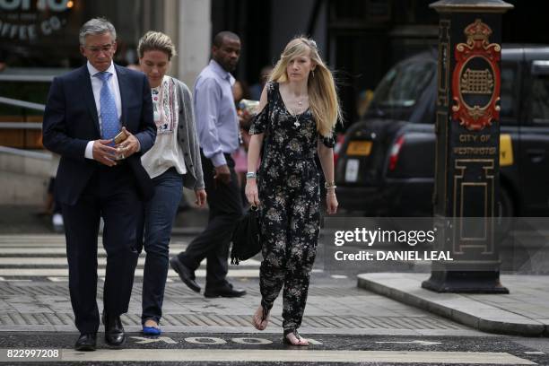 Connie Yates , mother of terminally-ill 11-month-old Charlie Gard, arrives at the Royal Courts of Justice in London on July 26 where a High Court...