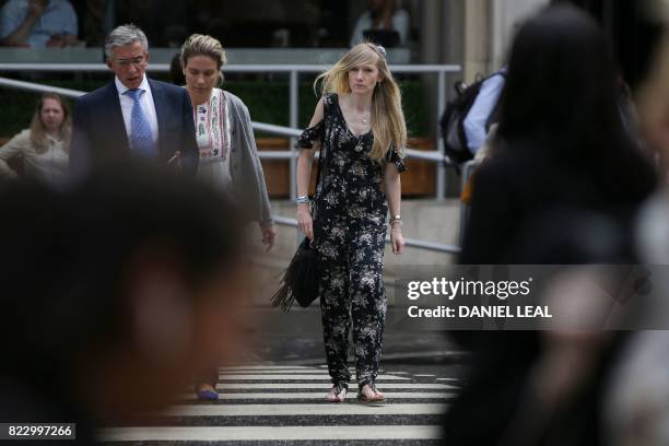 Connie Yates , mother of terminally-ill 11-month-old Charlie Gard, arrives at the Royal Courts of Justice in London on July 26 where a High Court...