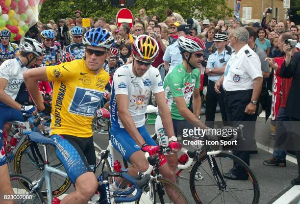 Lance ARMSTRONG / David MILLAR / Laurent JALABERT - - Tour de France 2002 - Luxembourg / Luxembourg ,