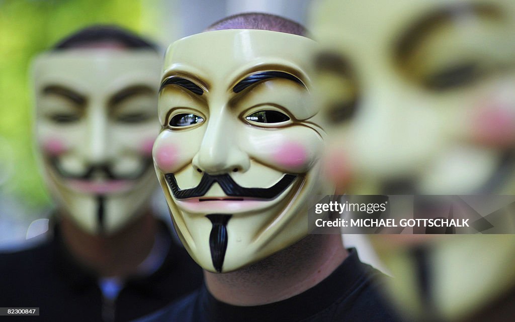 Activists of the organization "Anonymous