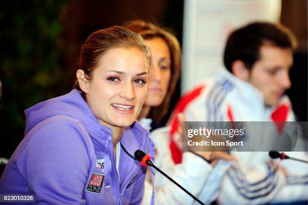 Christina Vukicevic - - Conference de presse - Championnats d'Europe d'Athletisme en salle -Paris,