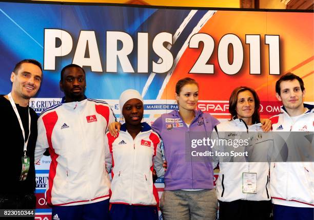 Roman SEBRLE / Teddy TAMGHO / Myriam SOUMARE / Christina VUKICEVIC / Antonietta DI MARTINO / Renaud LAVILLENIE - - Conference de presse -...