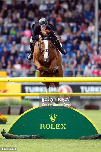 Marcus EHNING riding PRET A TOUT during the Rolex Grand Prix, part of the Rolex Grand Slam of Show Jumping of the World Equestrian Festival, on July...