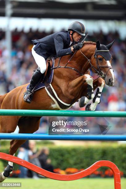 Harrie SMOLDERS riding EMERALD N.O.P. During the Rolex Grand Prix, part of the Rolex Grand Slam of Show Jumping of the World Equestrian Festival, on...