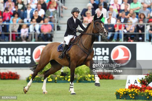 Aniek POELS riding ATHENE during the Rolex Grand Prix, part of the Rolex Grand Slam of Show Jumping of the World Equestrian Festival, on July 23,...
