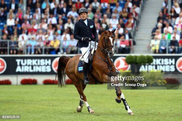 Andreas KREUZER riding CALVILOT during the Rolex Grand Prix, part of the Rolex Grand Slam of Show Jumping of the World Equestrian Festival, on July...