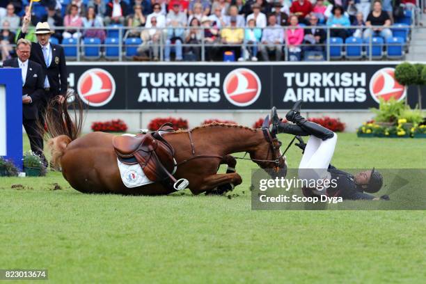 Bernard BRIAND CHEVALIER riding QADILLAC DU HEUP during the Rolex Grand Prix, part of the Rolex Grand Slam of Show Jumping of the World Equestrian...