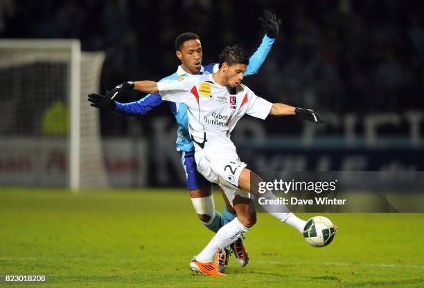 Kevin BRU / Hassane ALLA - - Le Havre / Boulogne - 27eme journee de Ligue 2,