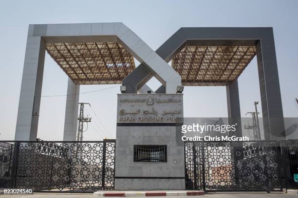 General view of the closed Rafah border crossing on July 24, 2017 in Rafah, Gaza. The Rafah crossing was last opened in March, 2017. For the past ten...
