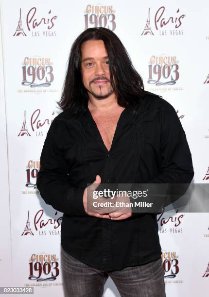 Actor Kevon Stover arrives at the opening night of "CIRCUS 1903" at Paris Las Vegas on July 25, 2017 in Las Vegas, Nevada.