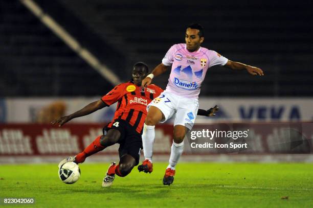 Bakary SOUMARE / Youssef ADNANE - - Evian Thonon Gaillard / Boulogne - 8eme journee de Ligue 2 - Parc des sports - Annecy,