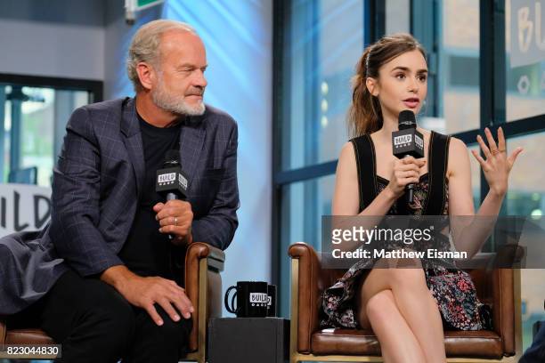 Kelsey Grammer and Lily Collins discuss the new series "The Last Tycoon" at Build Studio on July 26, 2017 in New York City.