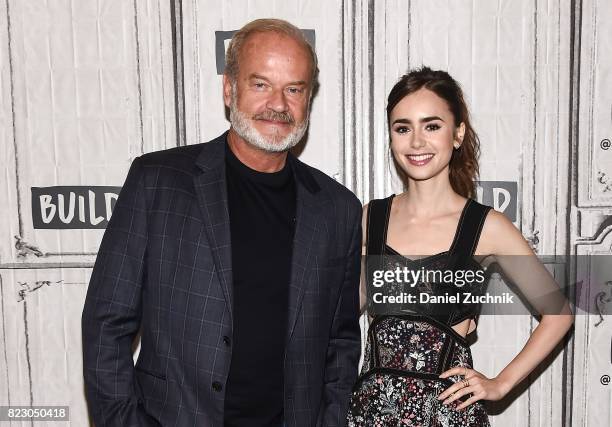 Kelsey Grammer and Lily Collins attend the Build Series to discuss the Amazon new series 'The Last Tycoon' at Build Studio on July 26, 2017 in New...