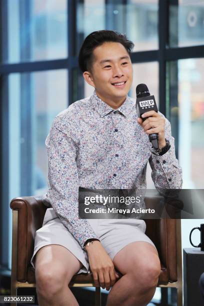 Actor/director Justin Chon visits Build to discuss the new film "Gook" at Build Studio on July 26, 2017 in New York City.