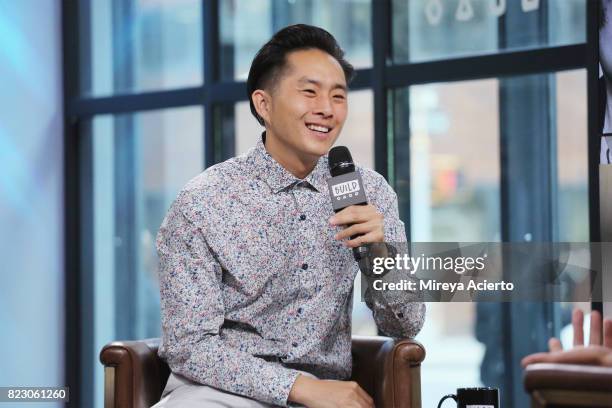 Actor/director Justin Chon visits Build to discuss the new film "Gook" at Build Studio on July 26, 2017 in New York City.