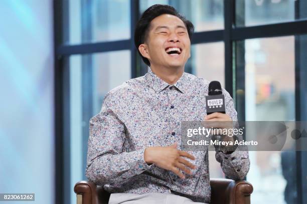 Actor/director Justin Chon visits Build to discuss the new film "Gook" at Build Studio on July 26, 2017 in New York City.