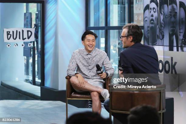 Actor/director Justin Chon visits Build to discuss the new film "Gook" at Build Studio on July 26, 2017 in New York City.