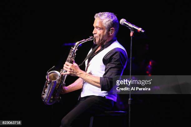 Dave Koz performs during the "Dave Koz and Larry Graham: Side By Side Summer 2017" Tour at Mayo Performing Arts Center on July 25, 2017 in...