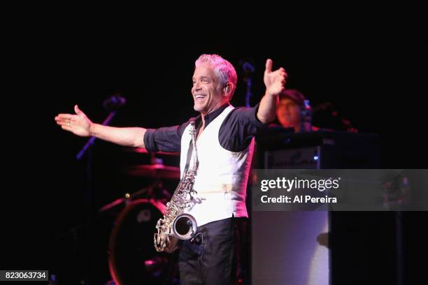 Dave Koz performs during the "Dave Koz and Larry Graham: Side By Side Summer 2017" Tour at Mayo Performing Arts Center on July 25, 2017 in...