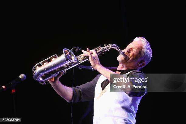 Dave Koz performs during the "Dave Koz and Larry Graham: Side By Side Summer 2017" Tour at Mayo Performing Arts Center on July 25, 2017 in...