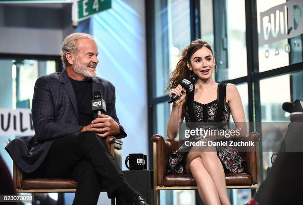 Kelsey Grammer and Lily Collins attend the Build Series to discuss the Amazon new series 'The Last Tycoon' at Build Studio on July 26, 2017 in New...