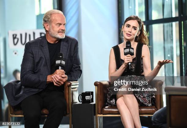 Kelsey Grammer and Lily Collins attend the Build Series to discuss the Amazon new series 'The Last Tycoon' at Build Studio on July 26, 2017 in New...