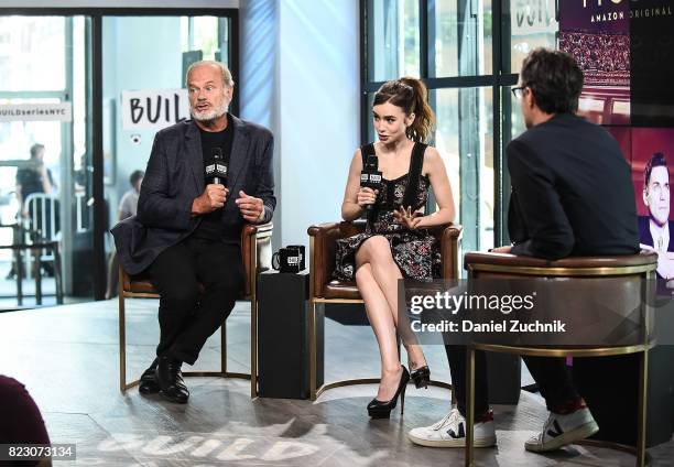 Kelsey Grammer and Lily Collins attend the Build Series to discuss the Amazon new series 'The Last Tycoon' at Build Studio on July 26, 2017 in New...
