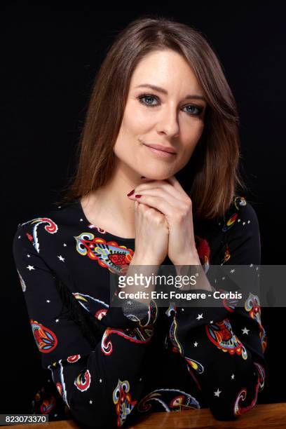Writer Diane Ducret poses during a portrait session in Paris, France on .