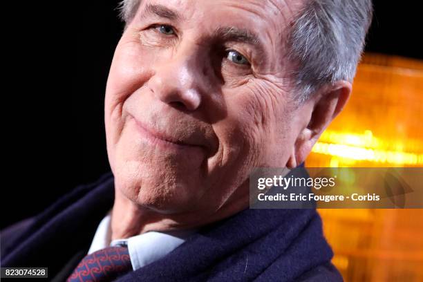 Politician Jean-Louis Debré poses during a portrait session in Paris, France on .