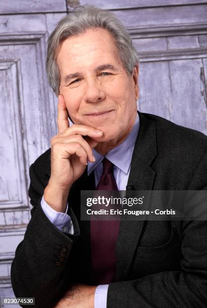 Politician Jean-Louis Debré poses during a portrait session in Paris, France on .