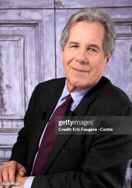 Politician Jean-Louis Debré poses during a portrait session in Paris, France on .