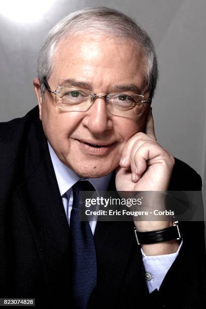 Politician Jean-Paul Huchon poses during a portrait session in Paris, France on .