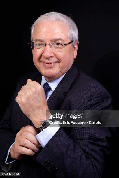 Politician Jean-Paul Huchon poses during a portrait session in Paris, France on .