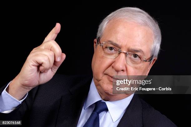 Politician Jean-Paul Huchon poses during a portrait session in Paris, France on .