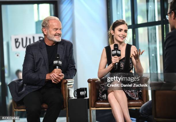 Kelsey Grammer and Lily Collins attend the Build Series to discuss the Amazon new series 'The Last Tycoon' at Build Studio on July 26, 2017 in New...