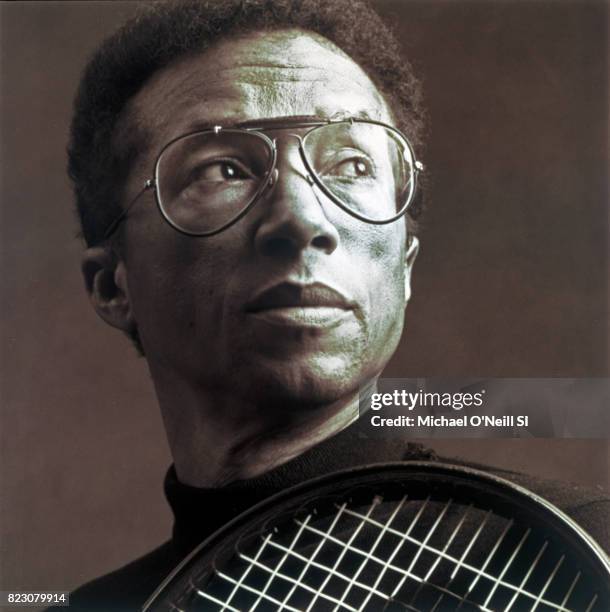 Tennis player Arthur Ashe is photographed for Sports Illustrated on December 1, 1992 in New York City. . PUBLISHED IMAGE. CREDIT MUST READ: Michael...