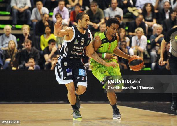 Zack WRIGHT - Clifford HAMMONDS - - ASVEL / Limoges - 27eme journee de ProA ,