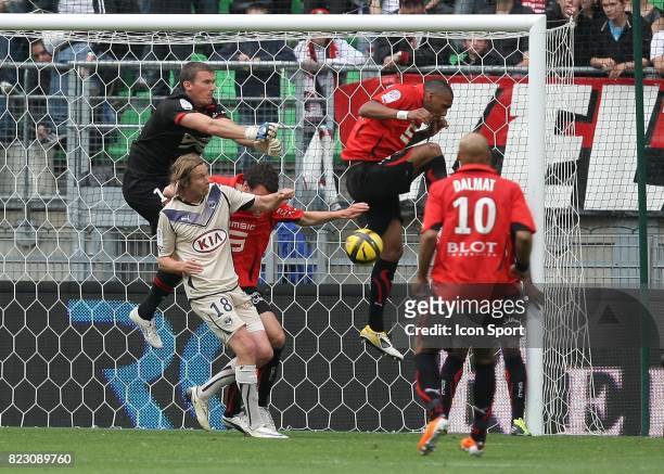 Nicolas DOUCHEZ / Yann M'VILA / Jaroslav PLASIL - - Rennes / Bordeaux - 33e journee de Ligue 1,