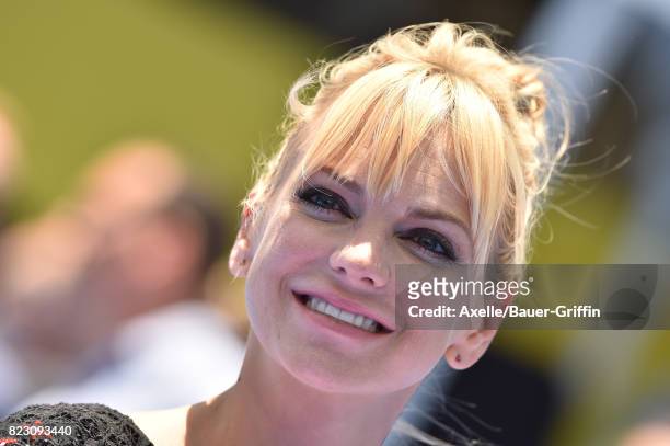 Actress Anna Faris arrives at the premiere of 'The Emoji Movie' at Regency Village Theatre on July 23, 2017 in Westwood, California.