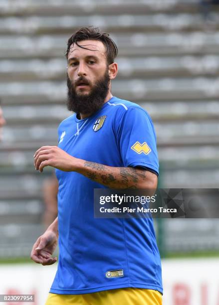 Manuel Nocciolini of Parma Calcio looks during the pre-season friendly match between Parma Calcio and Settaurense on July 26, 2017 in Pinzolo near...