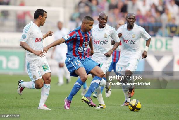 Youssef EL ARABI / HILTON - - Caen / Marseille - 38eme journee de Ligue 1 -