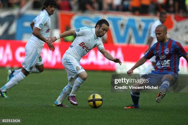 Mathieu Valbuena / Alexandre Raineau - - Caen / Marseille - 38eme journee de Ligue 1 ,