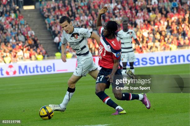 Romain Danze / Gervinho - - Lille / Rennes - 38eme journee de ligue 1,